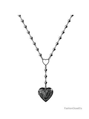 Personalized Heart Locket Necklace for Women Stainless Steel Photo
